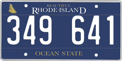 RI license plate 349641