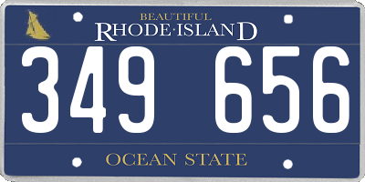 RI license plate 349656