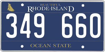 RI license plate 349660
