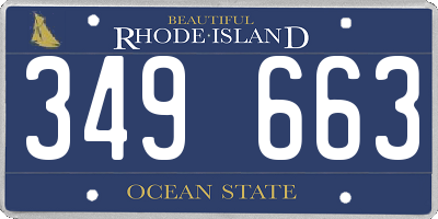 RI license plate 349663