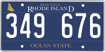 RI license plate 349676