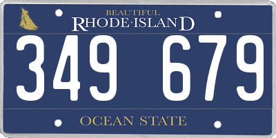 RI license plate 349679