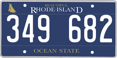 RI license plate 349682
