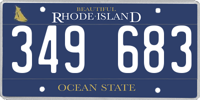 RI license plate 349683