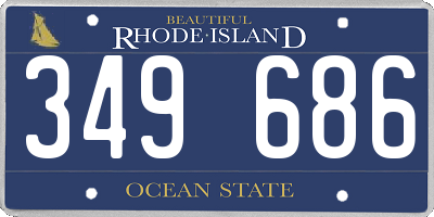 RI license plate 349686
