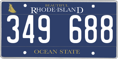 RI license plate 349688