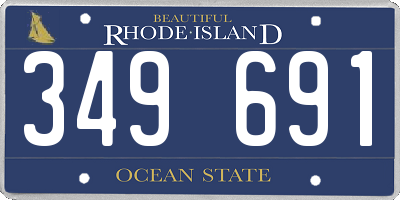 RI license plate 349691