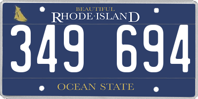 RI license plate 349694