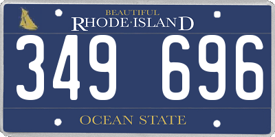 RI license plate 349696