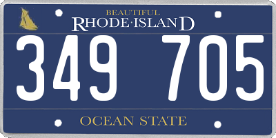 RI license plate 349705