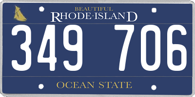 RI license plate 349706