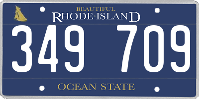 RI license plate 349709