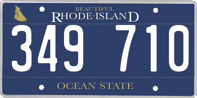 RI license plate 349710