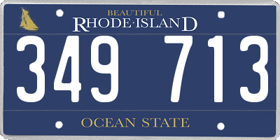 RI license plate 349713