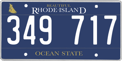 RI license plate 349717