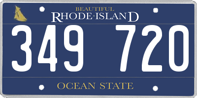 RI license plate 349720