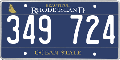 RI license plate 349724