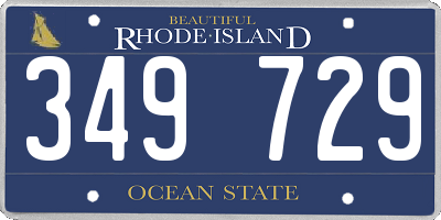 RI license plate 349729