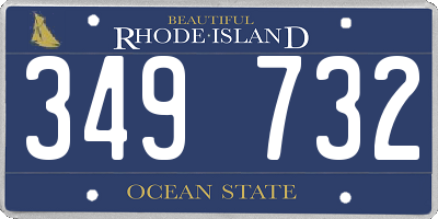 RI license plate 349732