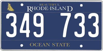 RI license plate 349733