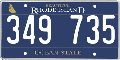 RI license plate 349735