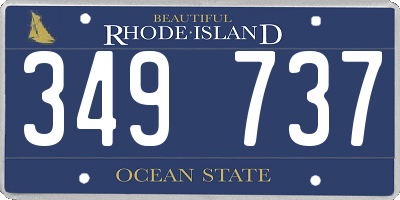 RI license plate 349737