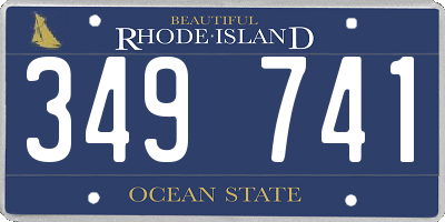 RI license plate 349741