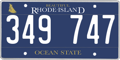 RI license plate 349747