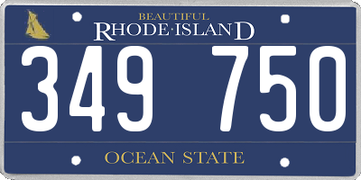 RI license plate 349750