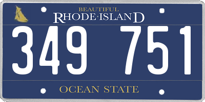 RI license plate 349751