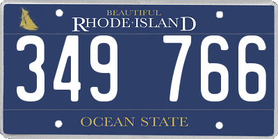 RI license plate 349766