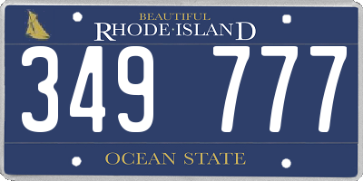 RI license plate 349777