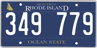 RI license plate 349779