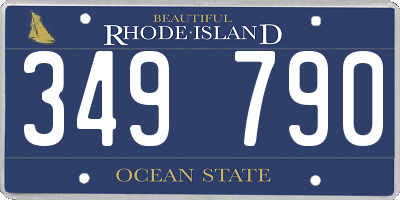 RI license plate 349790
