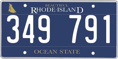 RI license plate 349791