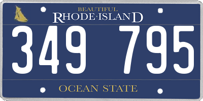 RI license plate 349795