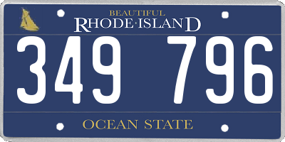 RI license plate 349796