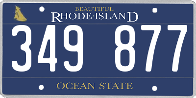 RI license plate 349877