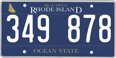 RI license plate 349878