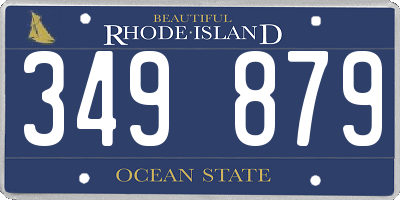 RI license plate 349879