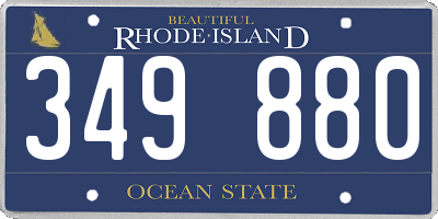 RI license plate 349880