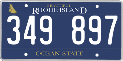 RI license plate 349897