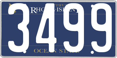 RI license plate 3499