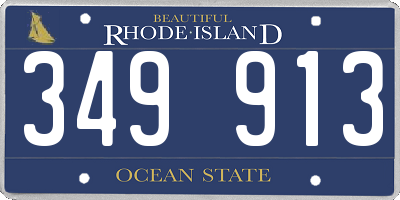 RI license plate 349913