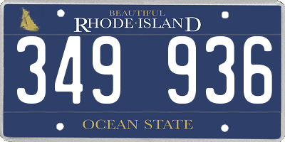 RI license plate 349936