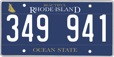 RI license plate 349941