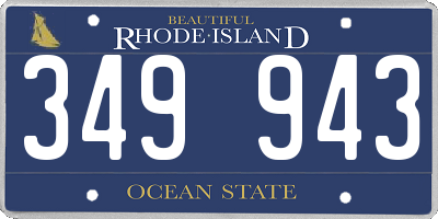 RI license plate 349943