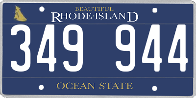 RI license plate 349944