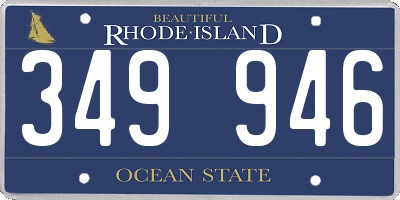 RI license plate 349946