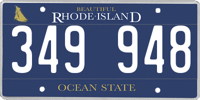 RI license plate 349948